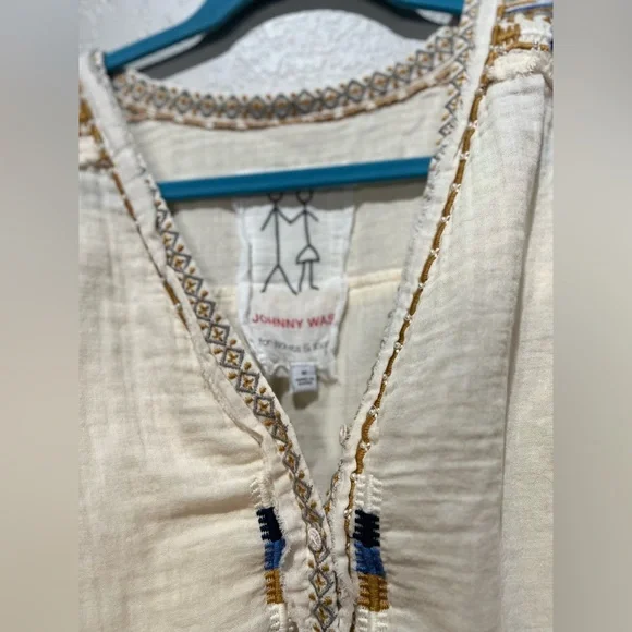 Johnny Was tunic cotton size small - Picture 4 of 5